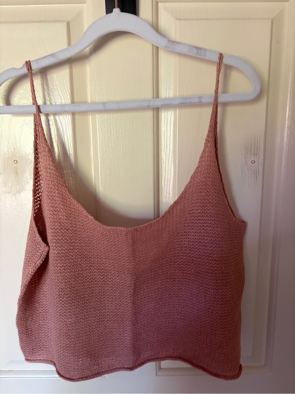 J. Crew Rose Pink Knit Camisole with Braided Straps